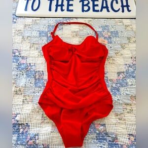 Dobreva Bandeau Halter Tummy Control One Piece  Swimsuit